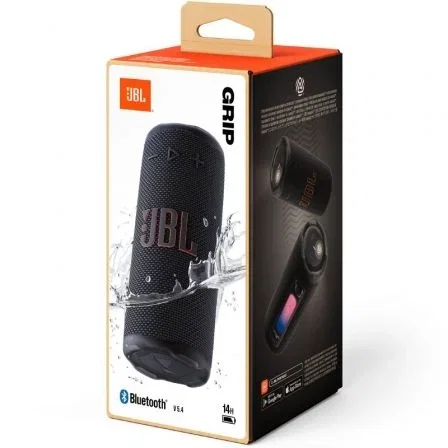 JBL Altavoz Bluetooth Grip 16W Negro IP68 Resistente Agua Polvo Caídas 14h Batería