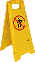 PROBBAX - FS-1012-YEL - Señal de suelo "NO PASAR" - 28 x 4 x 60 cm - Amarillo