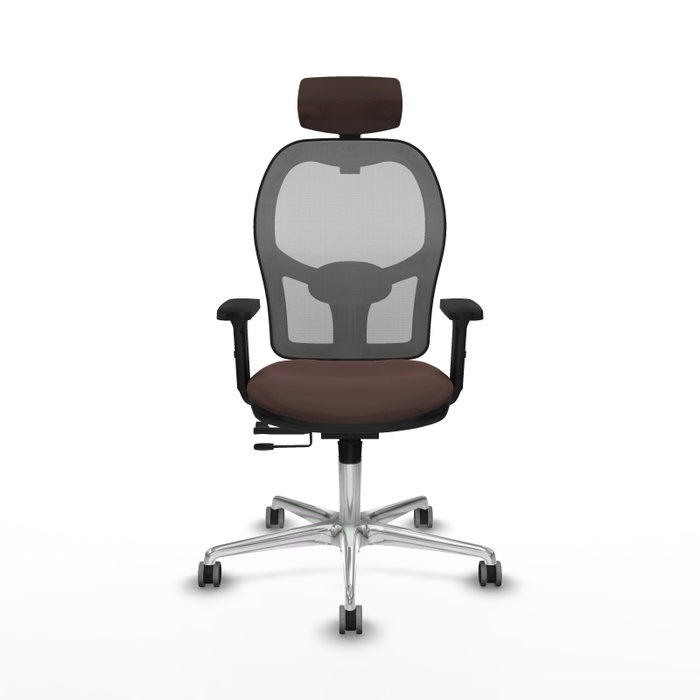 PIQUERAS Y CRESPO Silla de oficina Jorquera Sincro/Traslack Marrón oscuro y Gris PIQUERAS Y CRESPO Silla de oficina Jorquera Sincro/Traslack Marrón oscuro y Gris