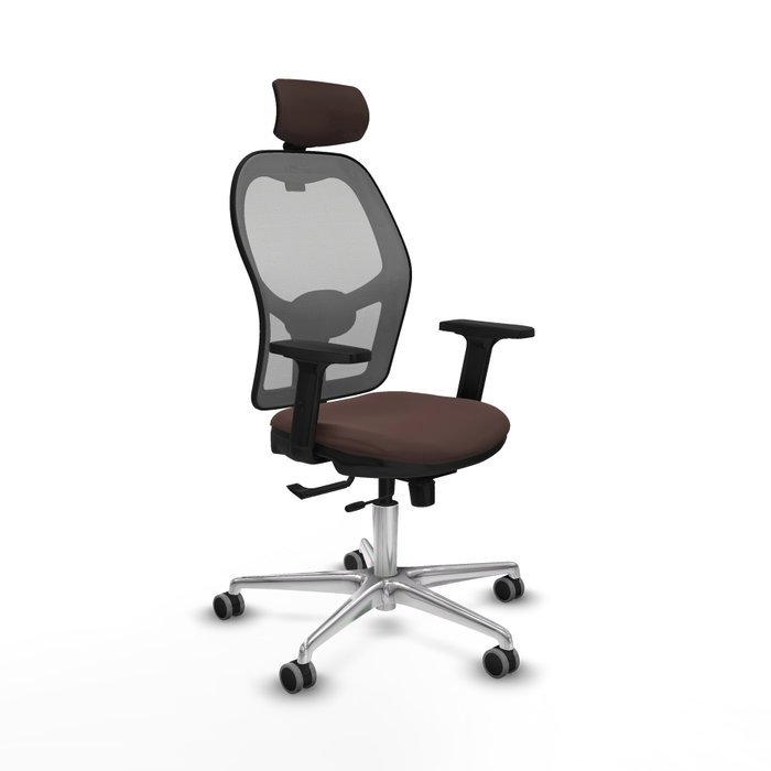 PIQUERAS Y CRESPO Silla de oficina Jorquera Sincro/Traslack Marrón oscuro y Gris PIQUERAS Y CRESPO Silla de oficina Jorquera Sincro/Traslack Marrón oscuro y Gris