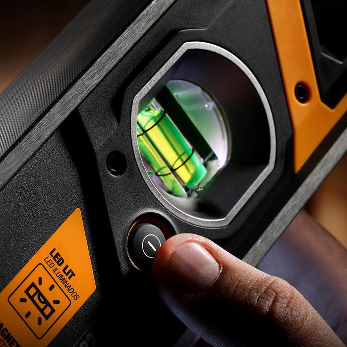 Toughbuilt TB-H2-L-M120LH-M Nivel Magnético Tubular con Burbuja Iluminada 120 cm