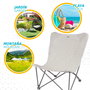 Aktive Sillón plegable camping XL beige