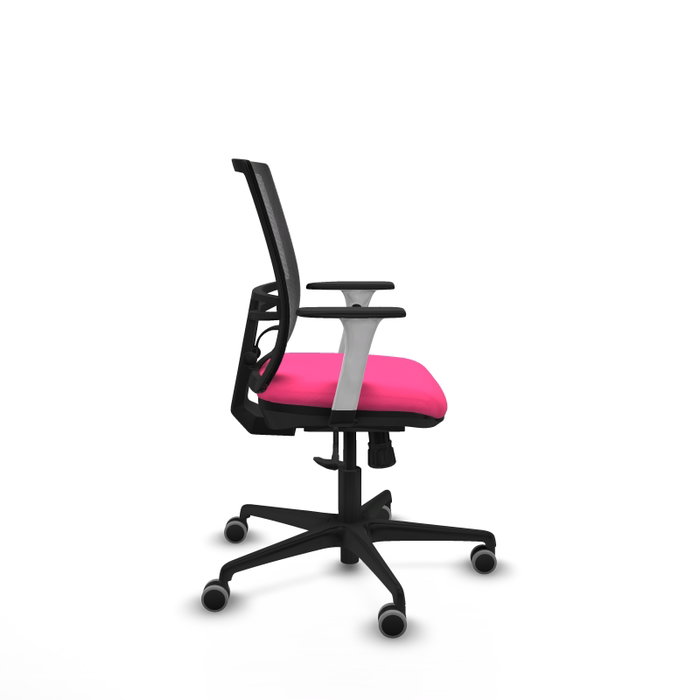PIQUERAS Y CRESPO Silla de oficina Yunquera con mecanismo Sincro, Rosa y Negro PIQUERAS Y CRESPO Silla de oficina Yunquera con mecanismo Sincro, Rosa y Negro