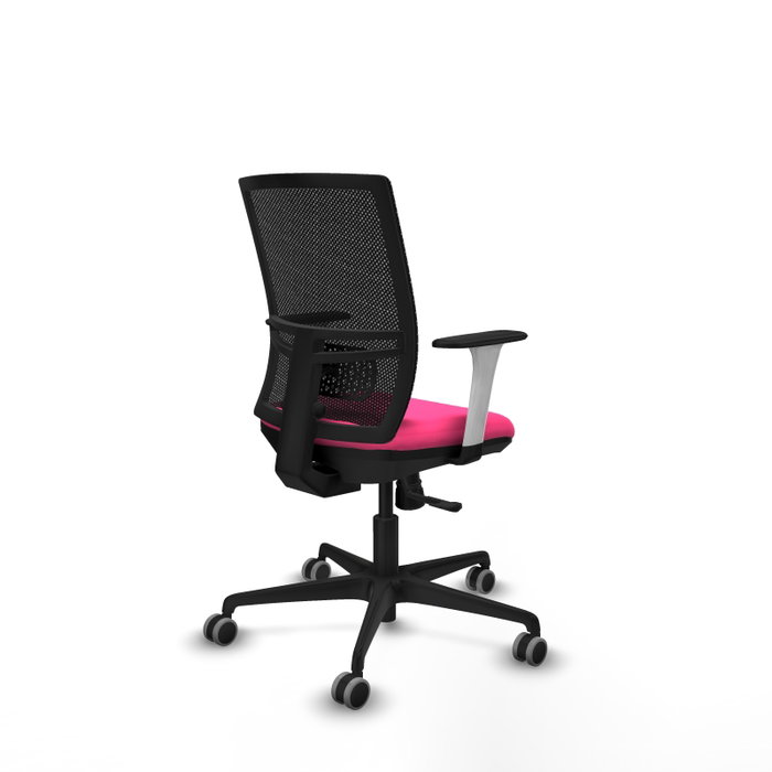 PIQUERAS Y CRESPO Silla de oficina Yunquera con mecanismo Sincro, Rosa y Negro PIQUERAS Y CRESPO Silla de oficina Yunquera con mecanismo Sincro, Rosa y Negro