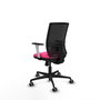 PIQUERAS Y CRESPO Silla de oficina Yunquera con mecanismo Sincro, Rosa y Negro