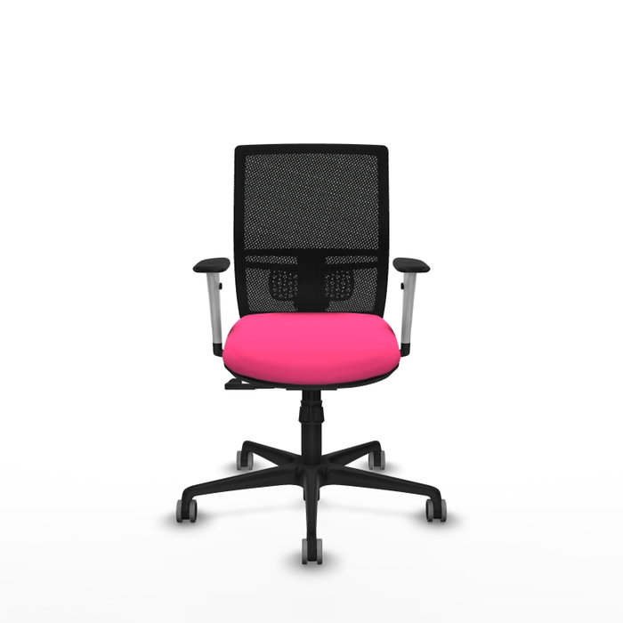 PIQUERAS Y CRESPO Silla de oficina Yunquera con mecanismo Sincro, Rosa y Negro PIQUERAS Y CRESPO Silla de oficina Yunquera con mecanismo Sincro, Rosa y Negro