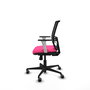 PIQUERAS Y CRESPO Silla de oficina Yunquera con mecanismo Sincro, Rosa y Negro