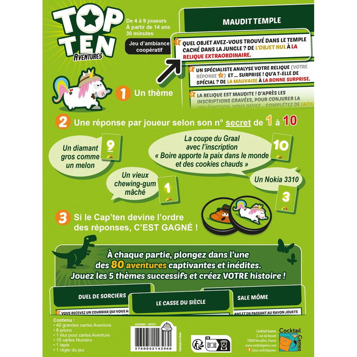 Juego de Mesa Asmodee Top Ten Adventures