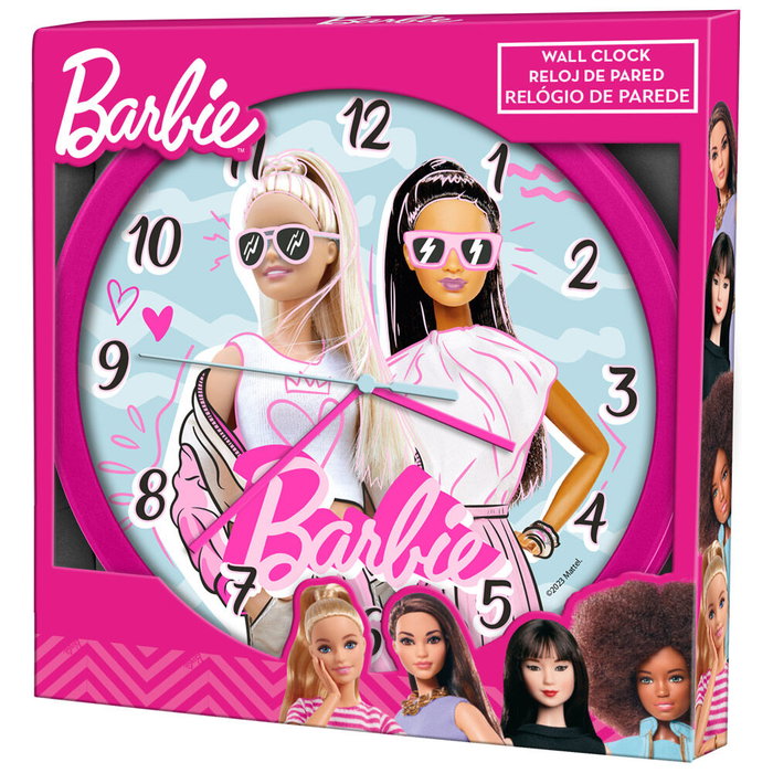 KIDS LICENSING Reloj de Pared Barbie 25cm KIDS LICENSING Reloj de Pared Barbie 25cm
