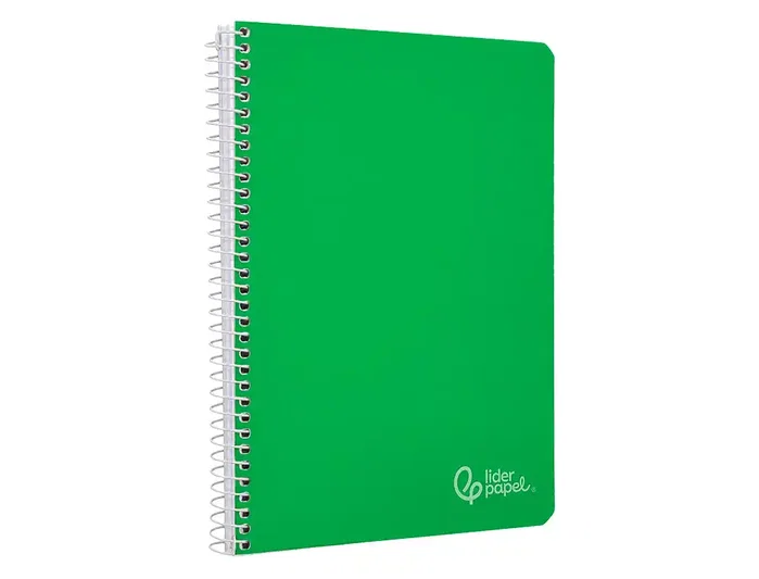 Liderpapel Cuaderno espiral Witty A5 verde tapa dura 80 hojas 90gr cuadro 4mm con margen