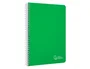 Liderpapel Cuaderno espiral Witty A5 verde tapa dura 80 hojas 90gr cuadro 4mm con margen