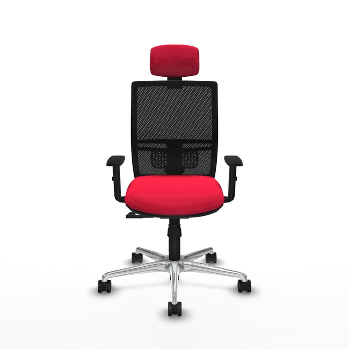 PIQUERAS Y CRESPO Silla de oficina Yunquera con mecanismo Sincro, Rojo y Negro PIQUERAS Y CRESPO Silla de oficina Yunquera con mecanismo Sincro, Rojo y Negro