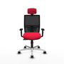 PIQUERAS Y CRESPO Silla de oficina Yunquera con mecanismo Sincro, Rojo y Negro