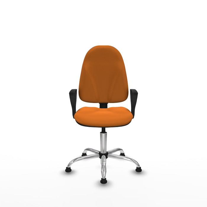 PIQUERAS Y CRESPO Silla de oficina Algarra Naranja con mecanismo de doble maneta