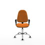 PIQUERAS Y CRESPO Silla de oficina Algarra Naranja con mecanismo de doble maneta