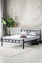 Hanah Home K90 Cama Doble Negra de Metal 120 x 200 cm