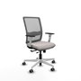 PIQUERAS Y CRESPO Silla de oficina Haches Gris y Blanca con Mecanismo Sincro/Traslack
