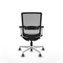 PIQUERAS Y CRESPO Silla de oficina Haches Gris y Blanca con Mecanismo Sincro/Traslack