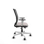 PIQUERAS Y CRESPO Silla de oficina Haches Gris y Blanca con Mecanismo Sincro/Traslack