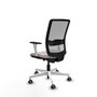 PIQUERAS Y CRESPO Silla de oficina Haches Gris y Blanca con Mecanismo Sincro/Traslack
