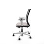 PIQUERAS Y CRESPO Silla de oficina Haches Gris y Blanca con Mecanismo Sincro/Traslack