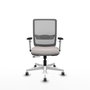 PIQUERAS Y CRESPO Silla de oficina Haches Gris y Blanca con Mecanismo Sincro/Traslack