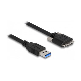 DeLOCK Cable USB 3.0 Tipo A a Micro-B con tornillos 2 m Negro