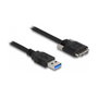 DeLOCK Cable USB 3.0 Tipo A a Micro-B con tornillos 2 m Negro