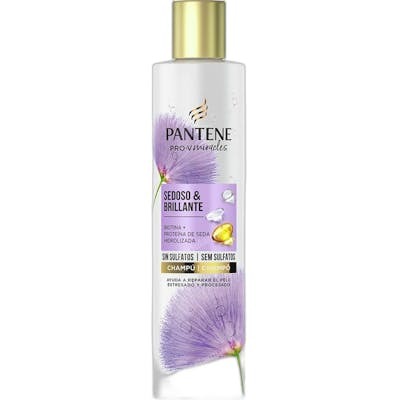 Pantene Champú Miracle Sedoso Brillante Hidratante Brillo Reparador Sin Sulfatos para Cabello Dañado/Teñido 225 ml Pantene Champú Miracle Sedoso Brillante Hidratante Brillo Reparador Sin Sulfatos para Cabello Dañado/Teñido 225 ml