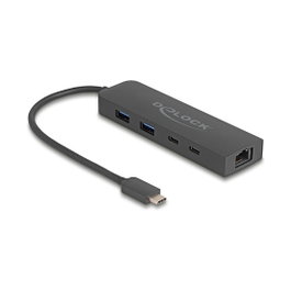 DeLOCK 64110 Hub USB de 10 Gbps con LAN de 2,5 GbE y PD 85 W
