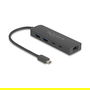 DeLOCK Hub USB-C 10 Gbps con Puerto LAN 2.5 Gigabit y Power Delivery PD de 85 W - 5 Puertos USB 3.2 Gen 2 (2x Type-A, 2x Type-C) - Negro