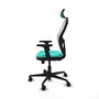 PIQUERAS Y CRESPO Silla de oficina Jorquera con mecanismo Sincro/Traslack Turquesa y Blanco