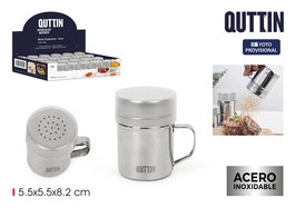 Quttin 48 Botes de Especias de Acero con Asa Pequeña 5.5x5.5x8.2 cm (24 Unidades)