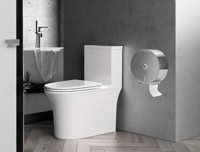 Q-connect Dispensador de Papel Higiénico Jumbo Acero Inoxidable 115x254x265 mm