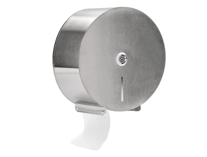 Q-connect Dispensador de Papel Higiénico Jumbo Acero Inoxidable 115x254x265 mm