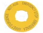 Eaton M22-XBK1 Schild NOT-AUS 216483 amarillo 60mm 4 idiomas, nuevo