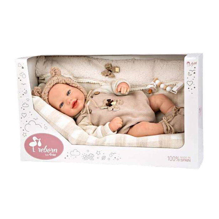 Muñecas Arias Muñeco Reborn Ruben con cojín, cuerpo blando 45 cm Muñecas Arias Muñeco Reborn Ruben con cojín, cuerpo blando 45 cm