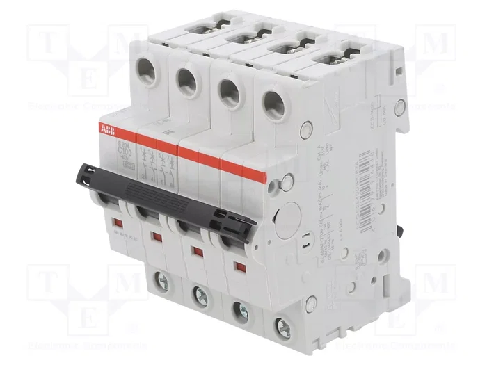 ABB Interruptor magnetotérmico S200 100A 1 polo ABB Interruptor magnetotérmico S200 100A 1 polo