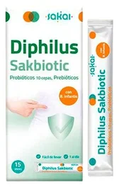 SAKAI Probiótico Diphilus Sakbiotic, 15 Sticks