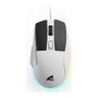 Sharkoon SGM35 Ratón Óptico Gamer 6400 DPI Blanco, 6 Botones RGB, 1.8m Cable USB, para Mano Derecha