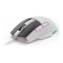 Sharkoon SGM35 Ratón Óptico Gamer 6400 DPI Blanco, 6 Botones RGB, 1.8m Cable USB, para Mano Derecha
