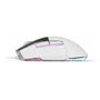 Sharkoon SGM35 Ratón Óptico Gamer 6400 DPI Blanco, 6 Botones RGB, 1.8m Cable USB, para Mano Derecha