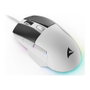 Sharkoon SGM35 Ratón Óptico Gamer 6400 DPI Blanco, 6 Botones RGB, 1.8m Cable USB, para Mano Derecha