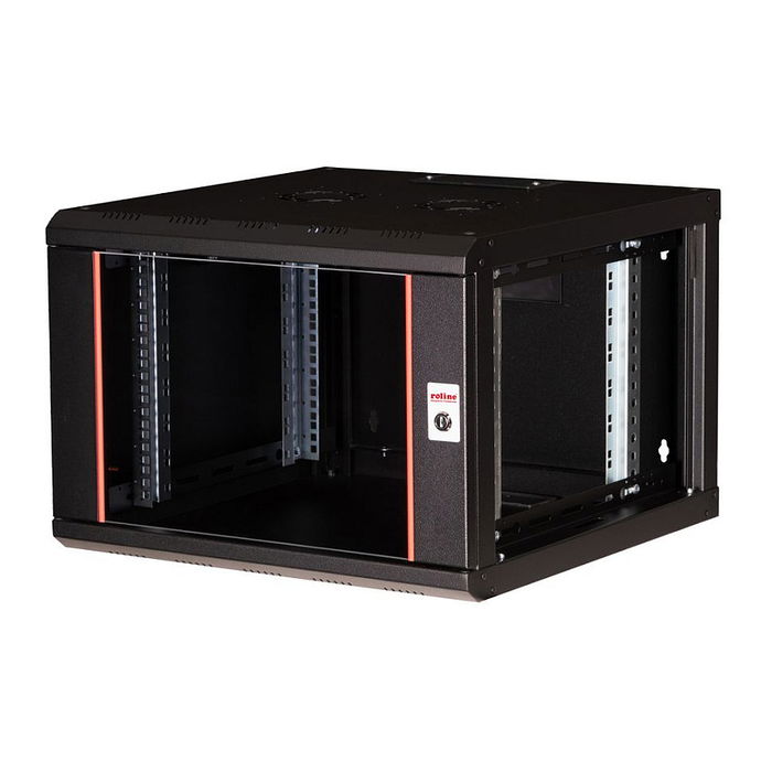 ROLINE Rack 26.21.0171 Bastidor de Pared 19 Pulgadas 7U 600x600 mm Negro, Con Puerta de Cristal, Rieles y Bloqueo, Acero, 18 kg ROLINE Rack 26.21.0171 Bastidor de Pared 19 Pulgadas 7U 600x600 mm Negro, Con Puerta de Cristal, Rieles y Bloqueo, Acero, 18 kg