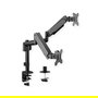 VALUE 17.99.1182 Brazo Dual para Monitores LCD, Montaje en Mesa, Soporte para 2 Pantallas de 17 a 32 Pulgadas hasta 9 kg Cada Una, Ajuste de Inclinacion y Giro