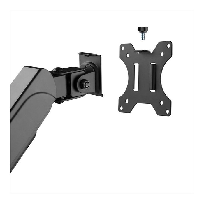 VALUE 17.99.1182 Brazo Dual para Monitores LCD, Montaje en Mesa, Soporte para 2 Pantallas de 17 a 32 Pulgadas hasta 9 kg Cada Una, Ajuste de Inclinacion y Giro