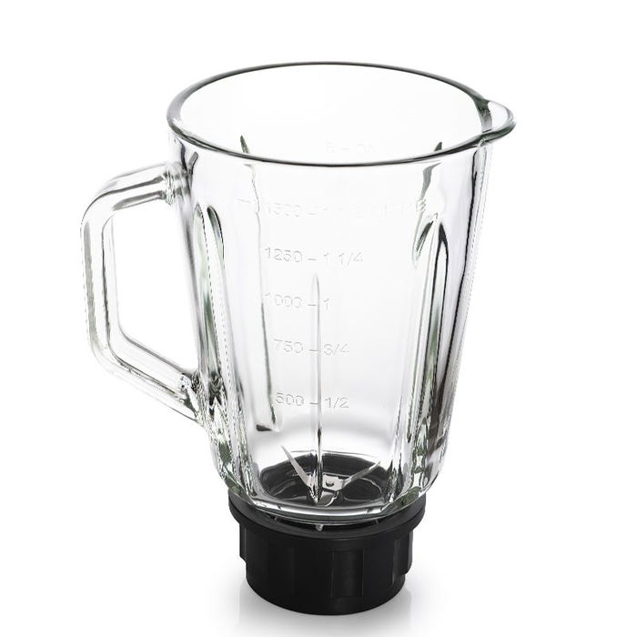 Blaupunkt Batidora de Vaso 1000W, Vaso de Cristal 1500ml, Acero Inoxidable