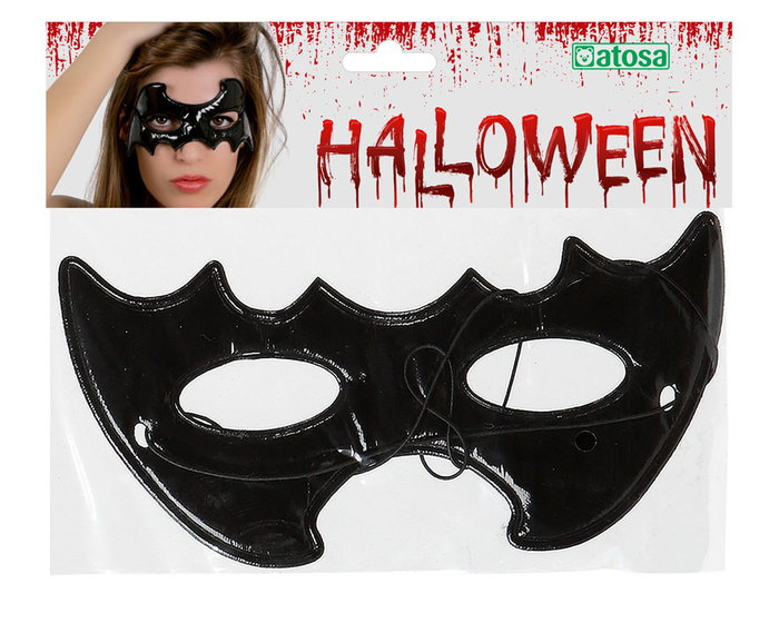 Antifaz Brillante Negro Diseño Murciélago Adulto Accesorio Halloween Antifaz Brillante Negro Diseño Murciélago Adulto Accesorio Halloween