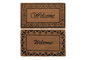 DKD Home Decor Set de 2 Surtido de Felpudos de Coco y Goma 75x45x2,3 cm
