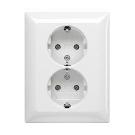 BUSCH-JAEGER Toma de corriente doble Schuko® BJ 202 EUJ-914 con cobertura completa